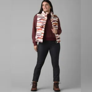 Prana Womens Puffer Vest HELLEBORE Rose Hip Geo 1970021 Duck Down NWT‎ $185 M