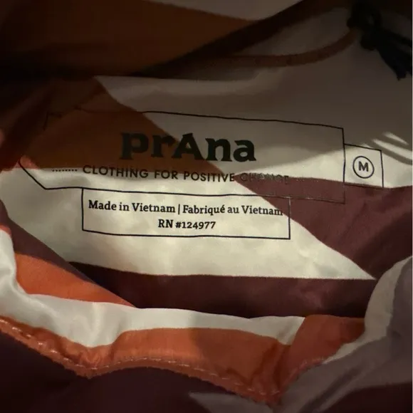 Prana Womens Puffer Vest HELLEBORE Rose Hip Geo 1970021 Duck Down NWT‎ $185 M