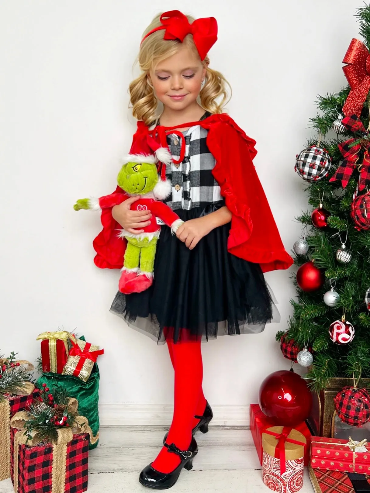 Pretty Plaid Ruffled Tutu Dress