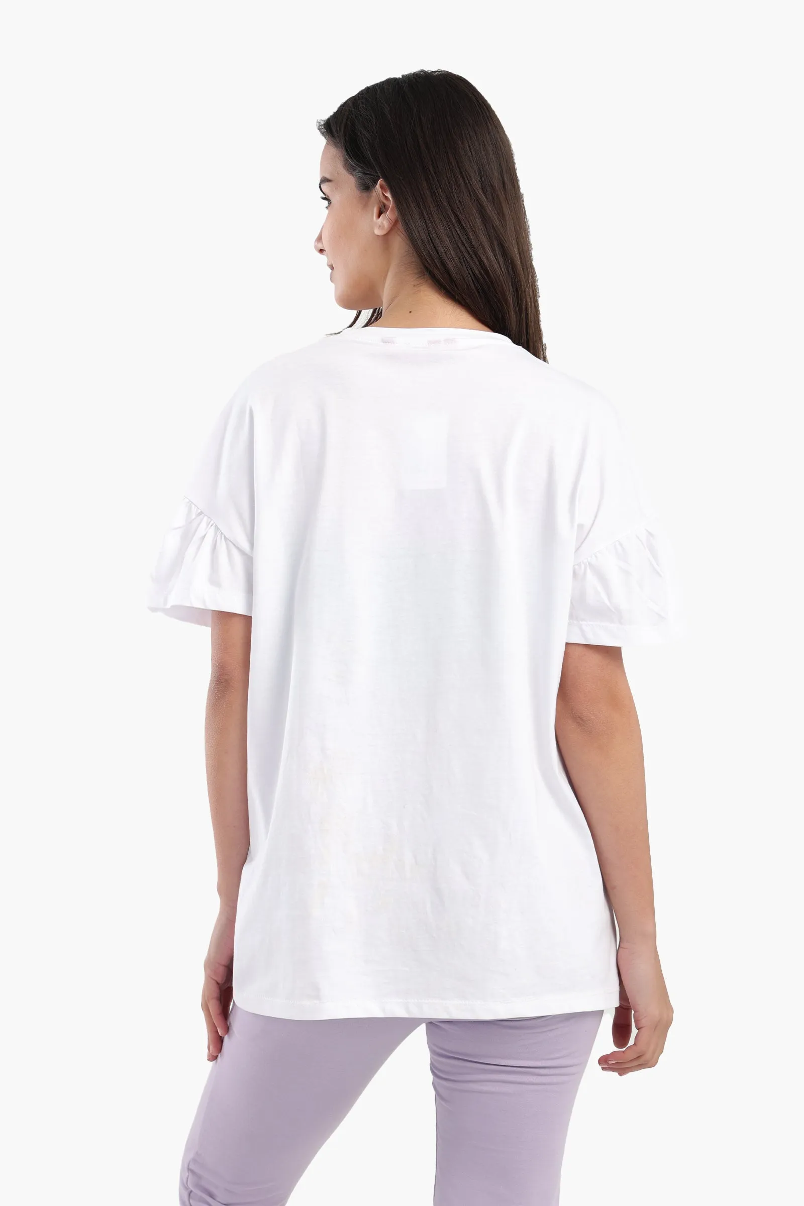 Pyjama Top with Ruffled Sleeves