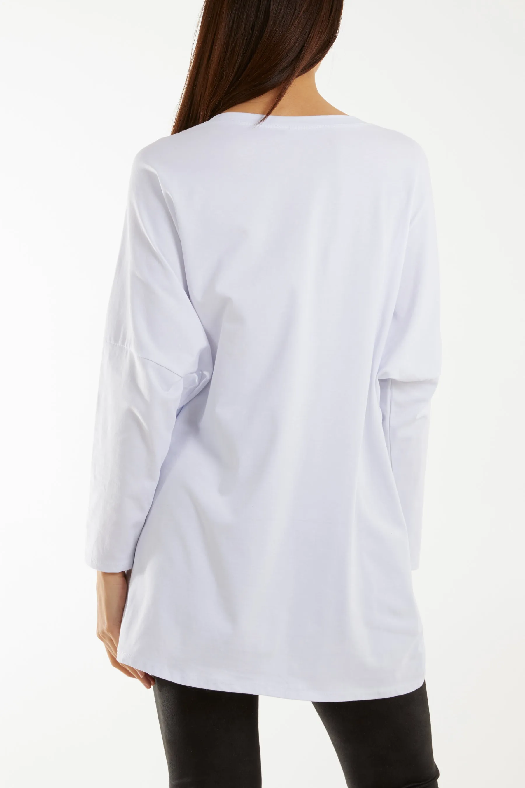 "Love" Rainbow Sequin Long Sleeve Top