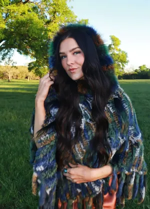Rabbit Fringe Poncho