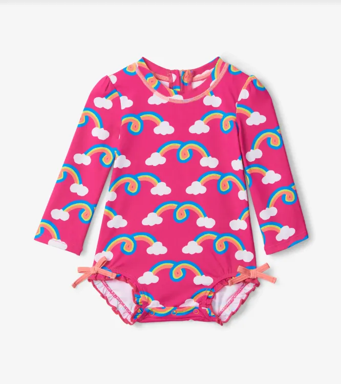 Rainbow Arch Baby Rashguard Swimsuit