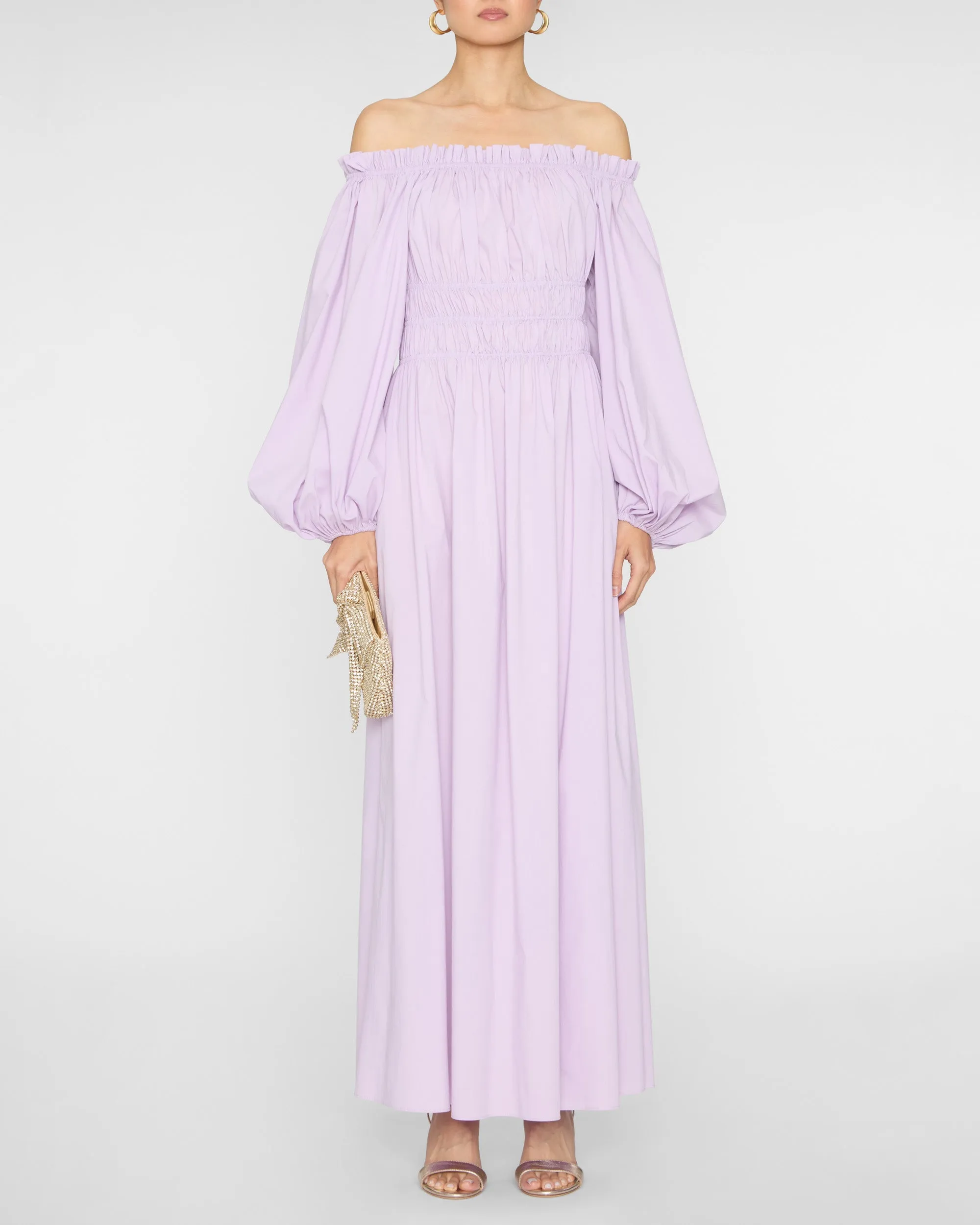 Raquela Off Shoulder Ruffle Maxi Dress