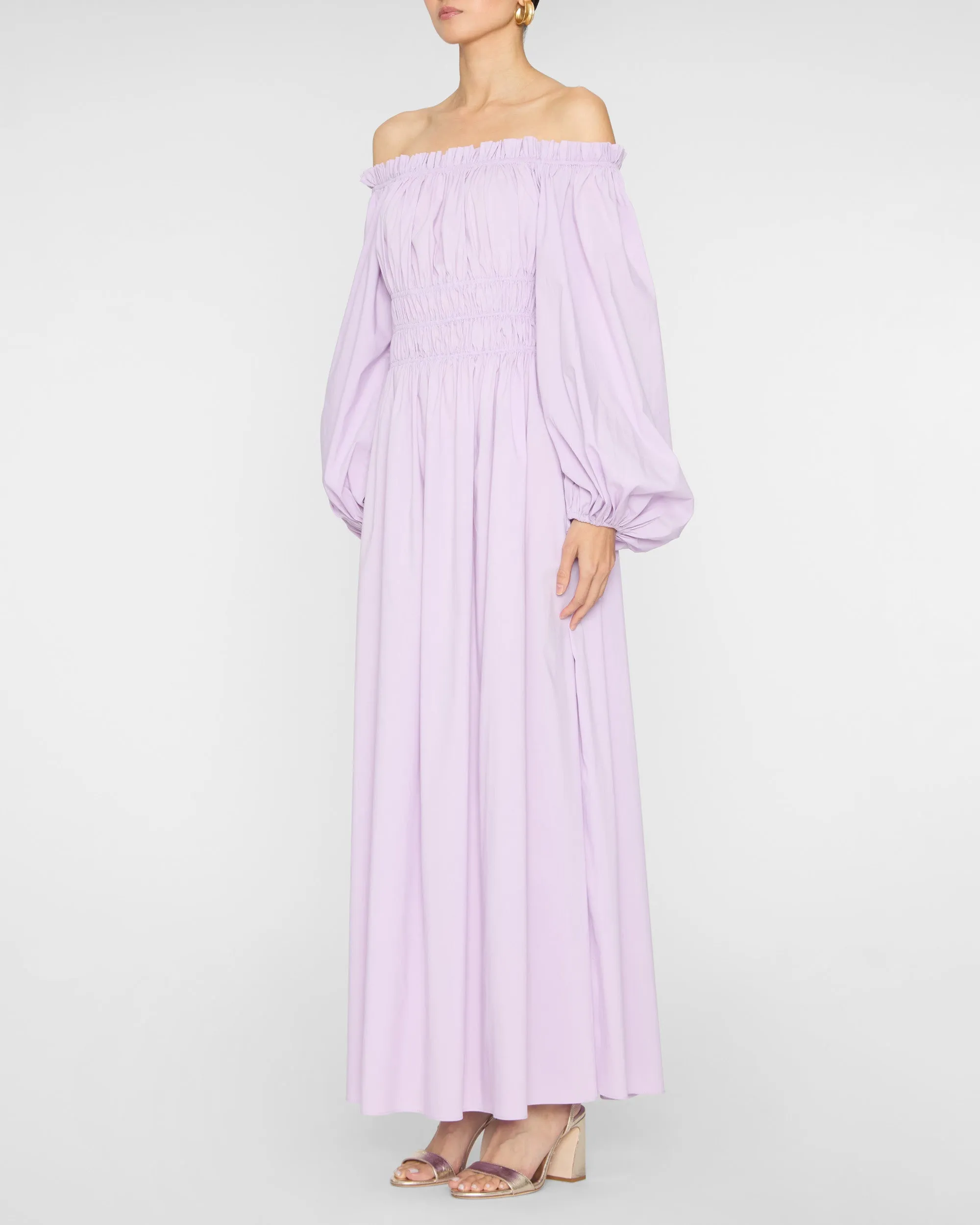 Raquela Off Shoulder Ruffle Maxi Dress
