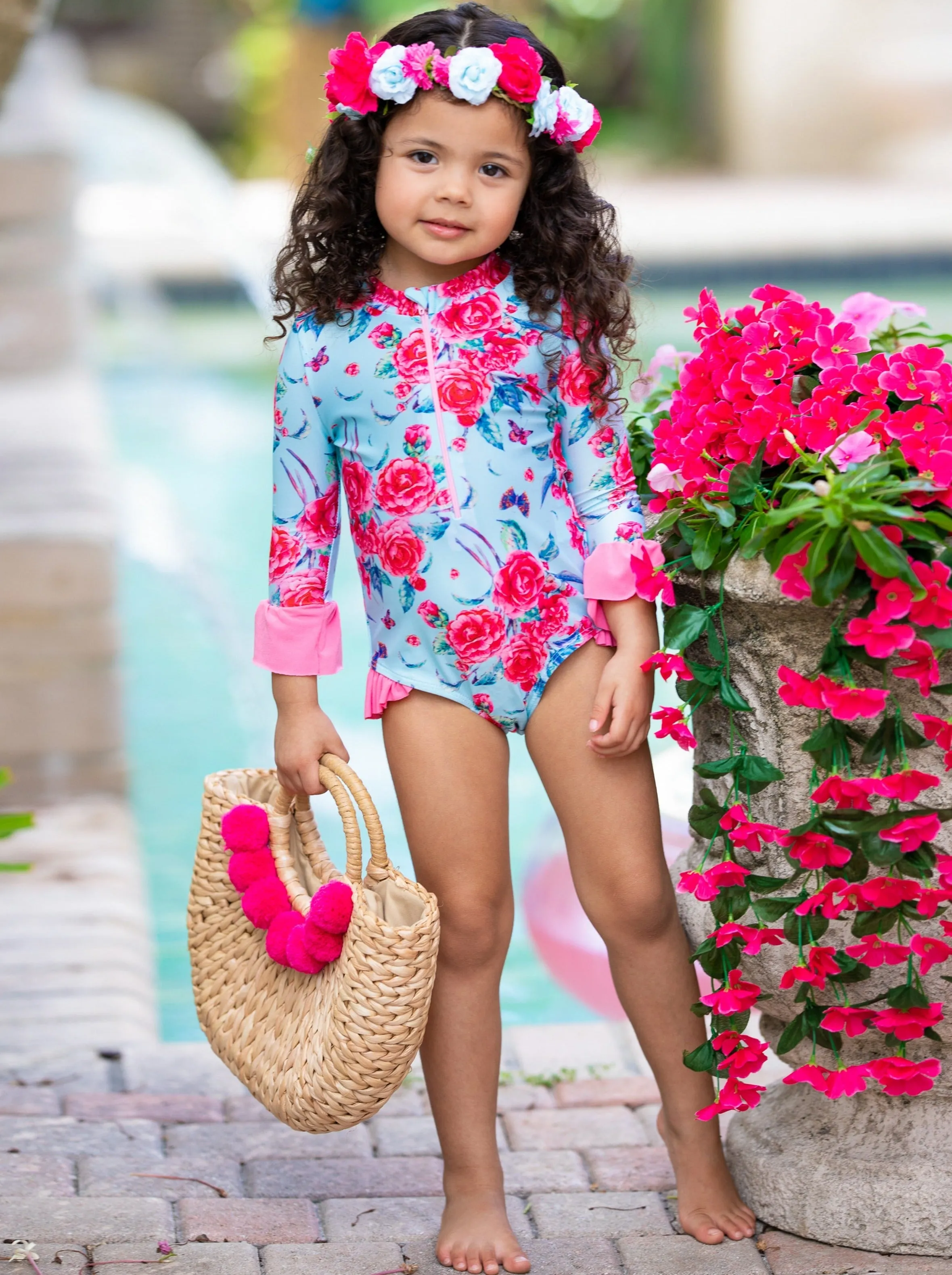 Ready For Sun Rash Guard One Piece Swimsuit