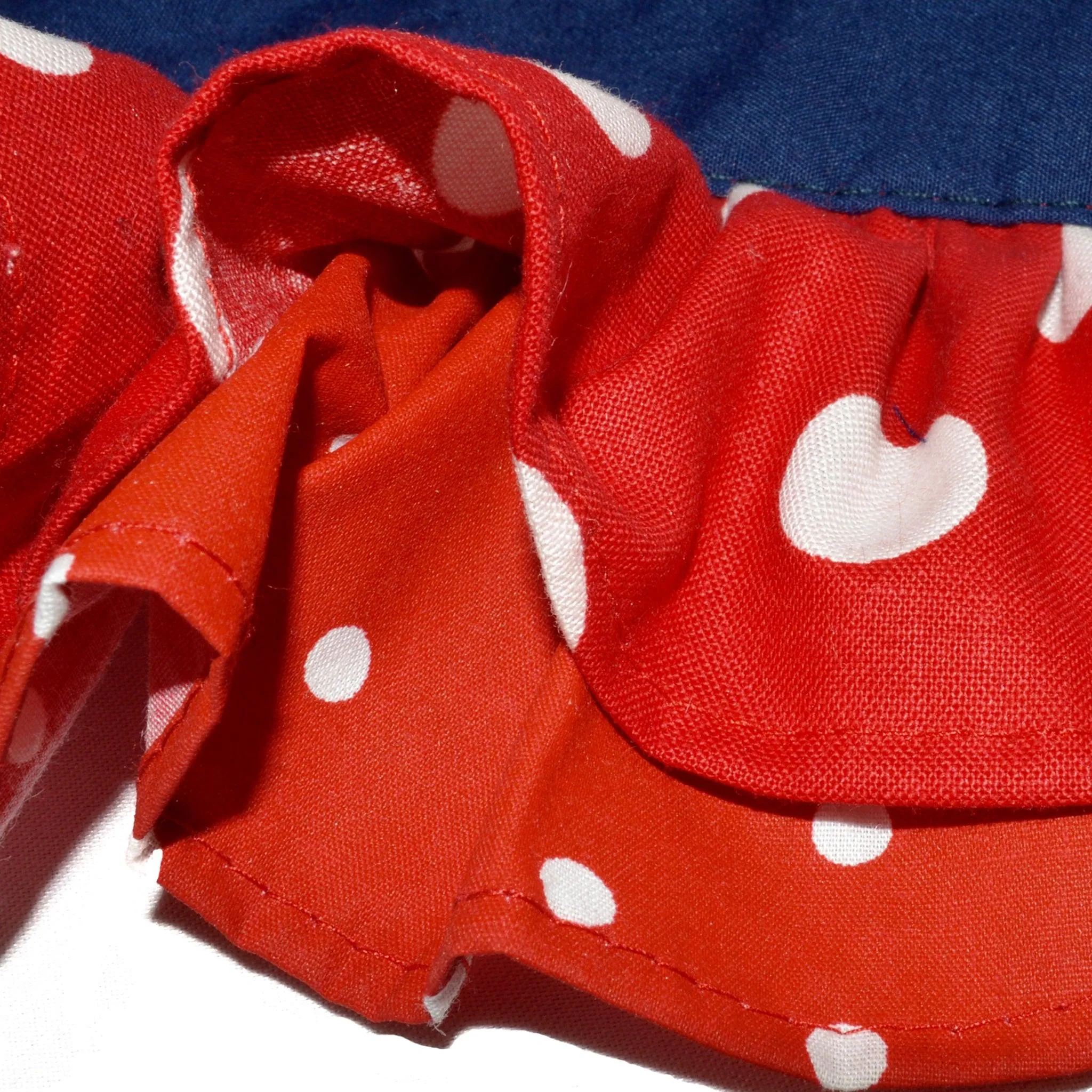 Red Polka Dot Ruffled Dog Vest Harness