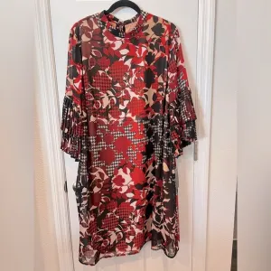 Red Ruffled Bell Sleeve dress! Brand New!!