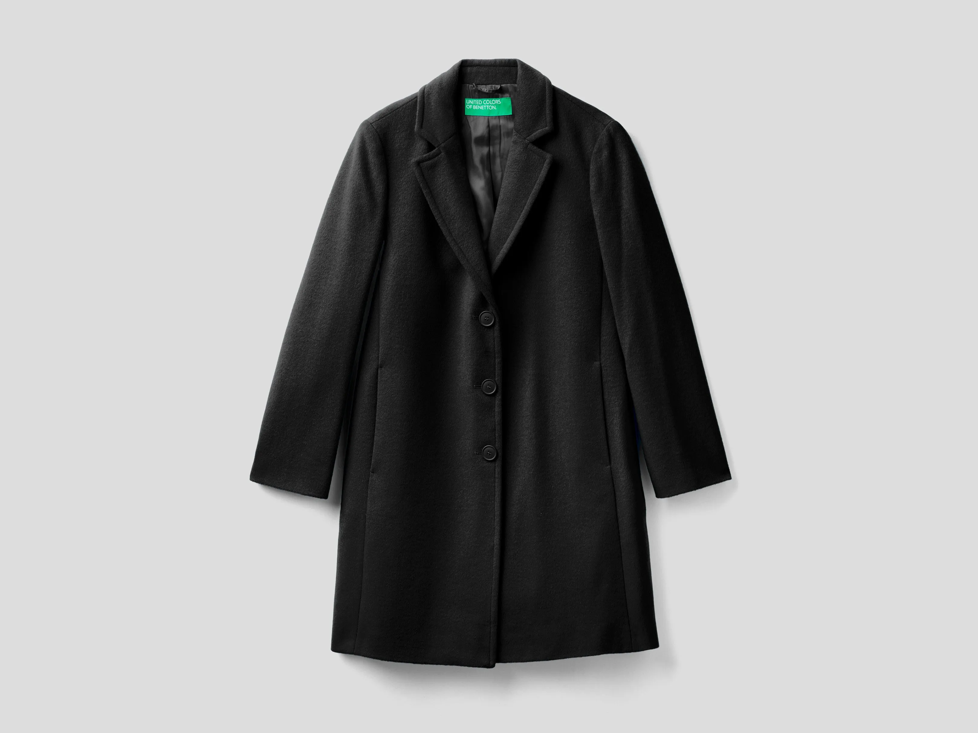 Relaxed Fit Button Down Solid Longline Coat