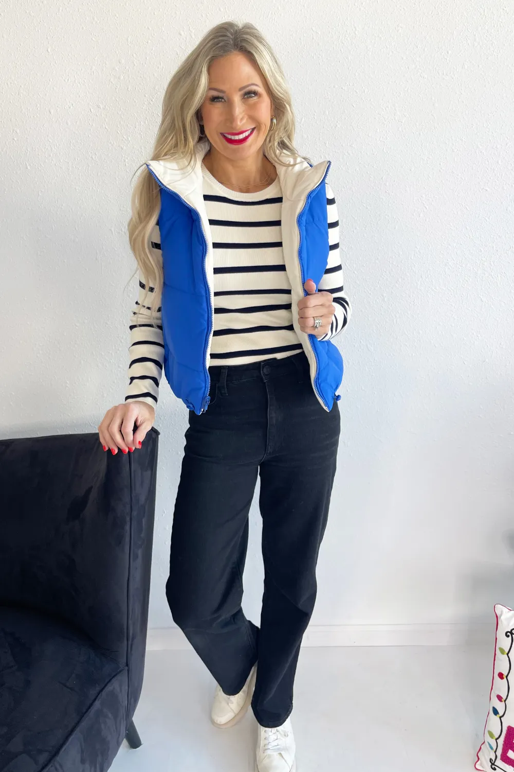 Reversible Drawstring Puffer Vest