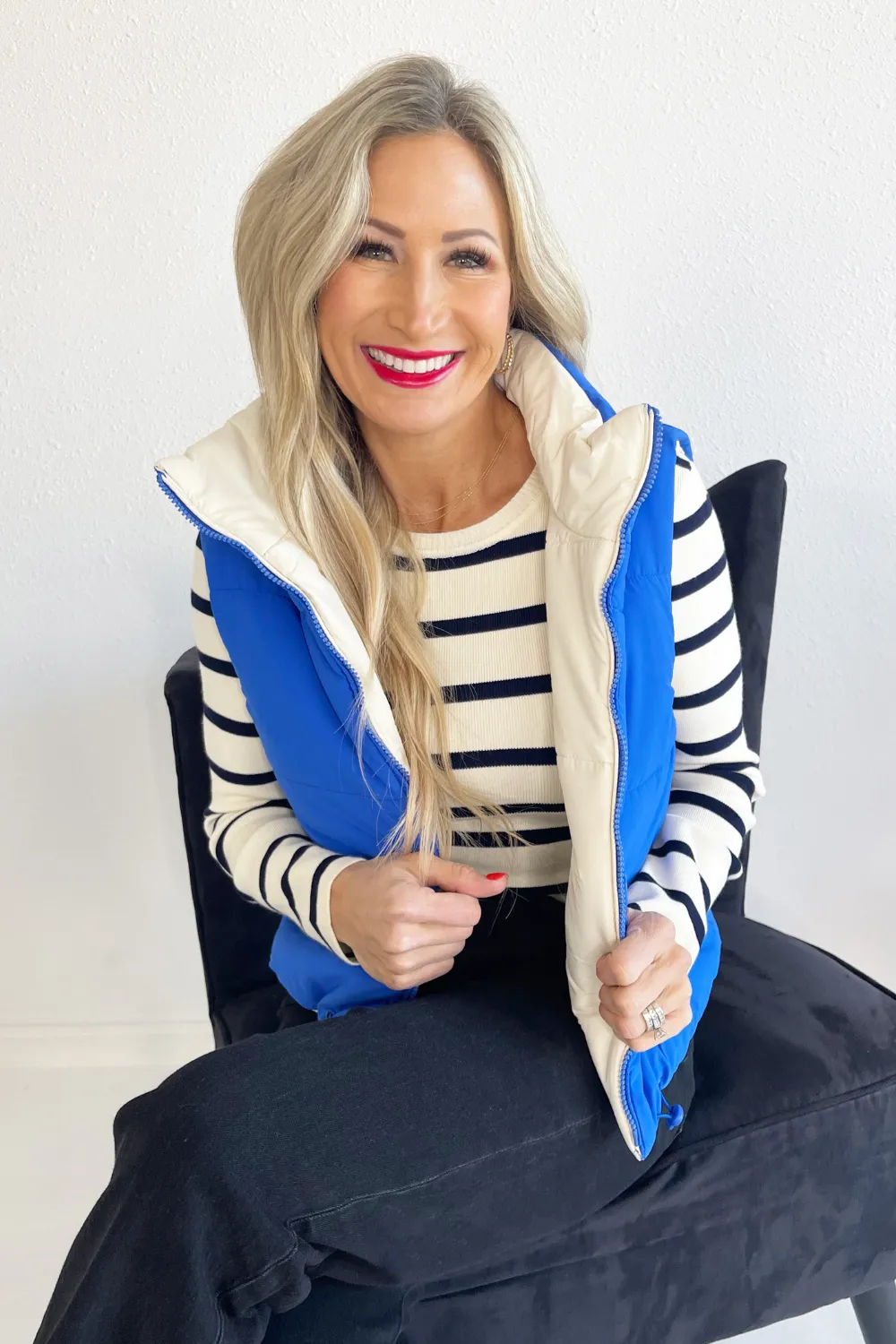 Reversible Drawstring Puffer Vest