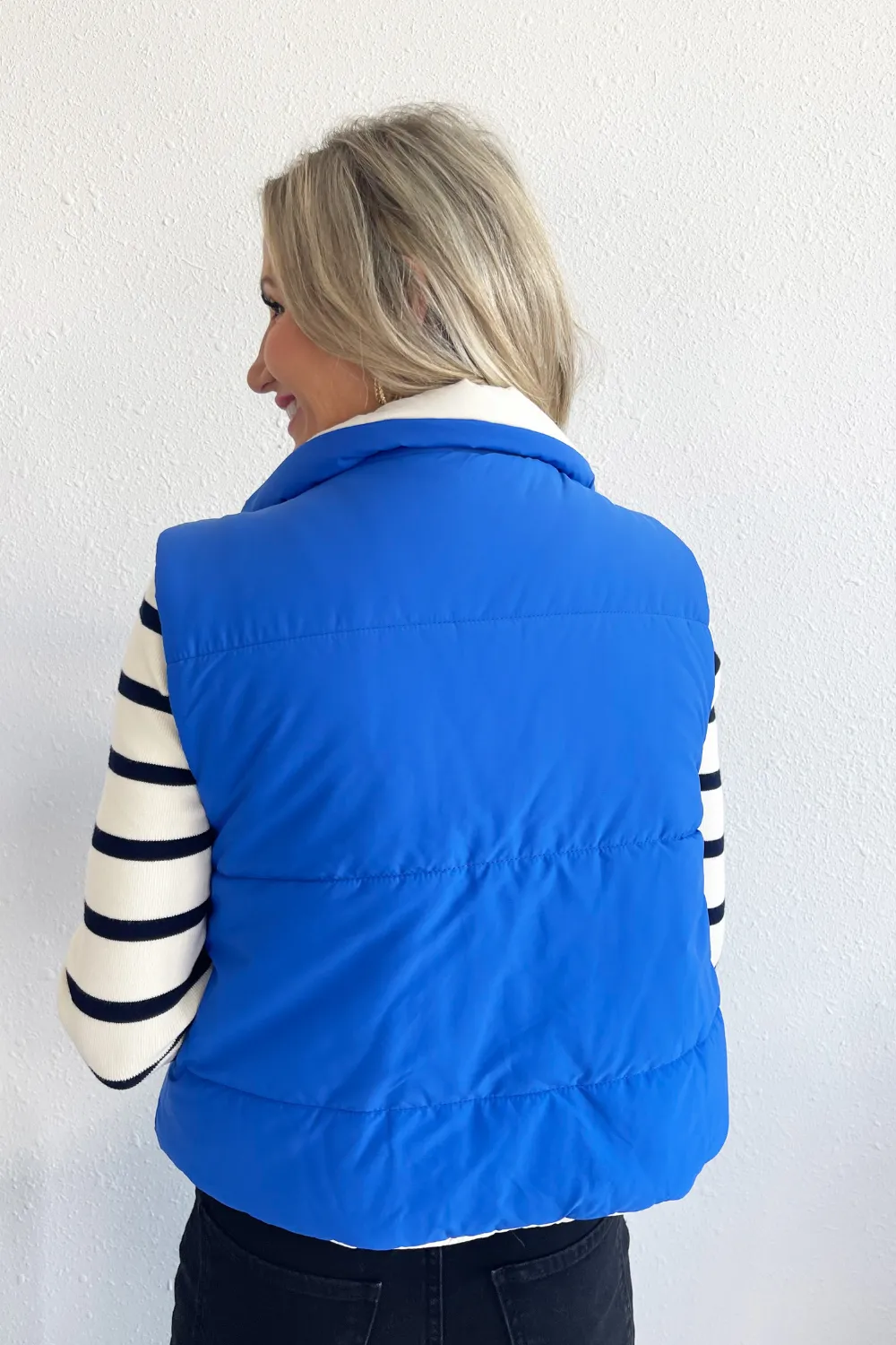 Reversible Drawstring Puffer Vest