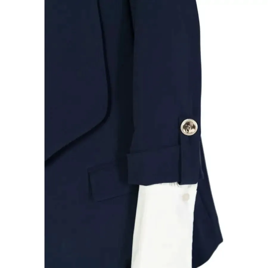 Rinascimento Blue 3/4 Sleeve Blazer for Women