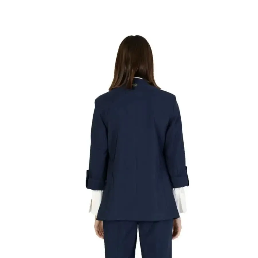 Rinascimento Blue 3/4 Sleeve Blazer for Women