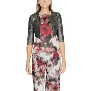 Rinascimento Women's Grey Blazer with 3/4 Sleeves