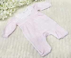 Rock a bye smocked floral cotton sleepsuit