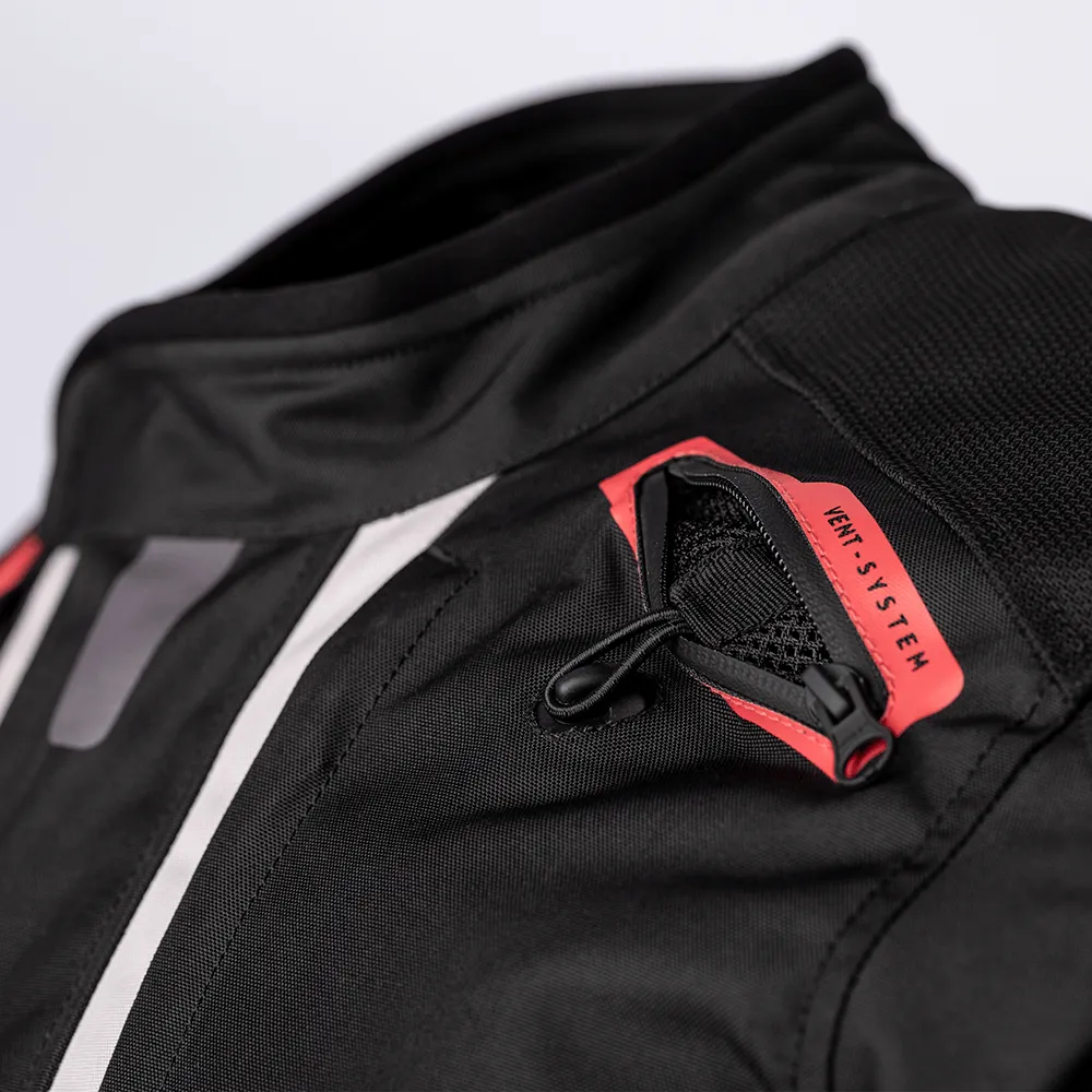 RST ENDURANCE CE TEXTILE JACKET [BLACK/SILVER/RED]