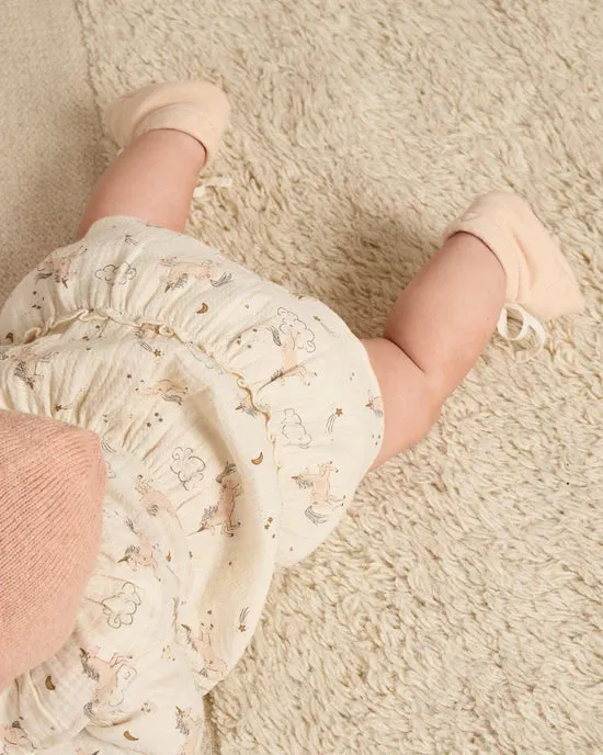 Ruffle collar button dress || Unicorns