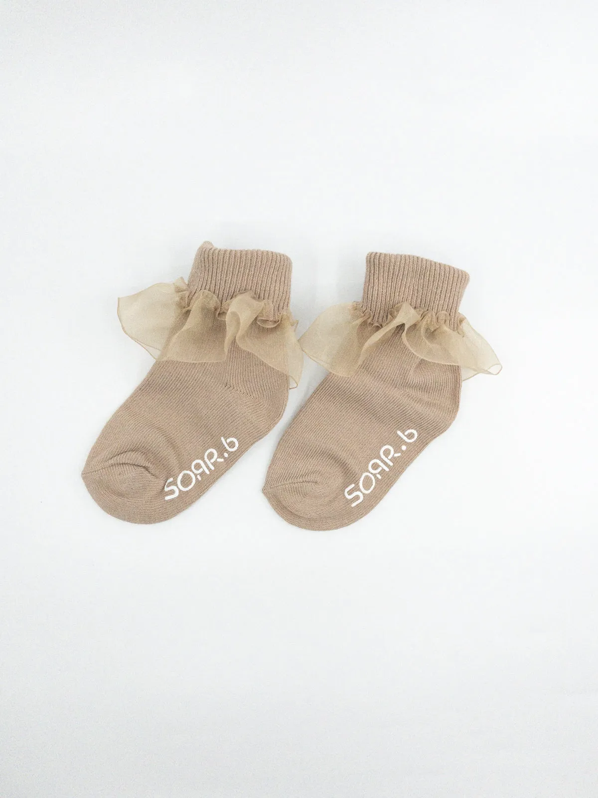 Ruffle Socks | Beige | Sizes 2-7Y