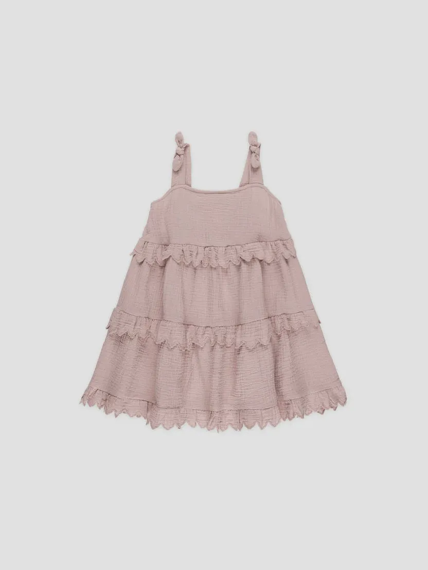 Ruffle Swing Dress - Mauve