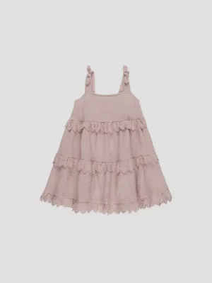 Ruffle Swing Dress - Mauve