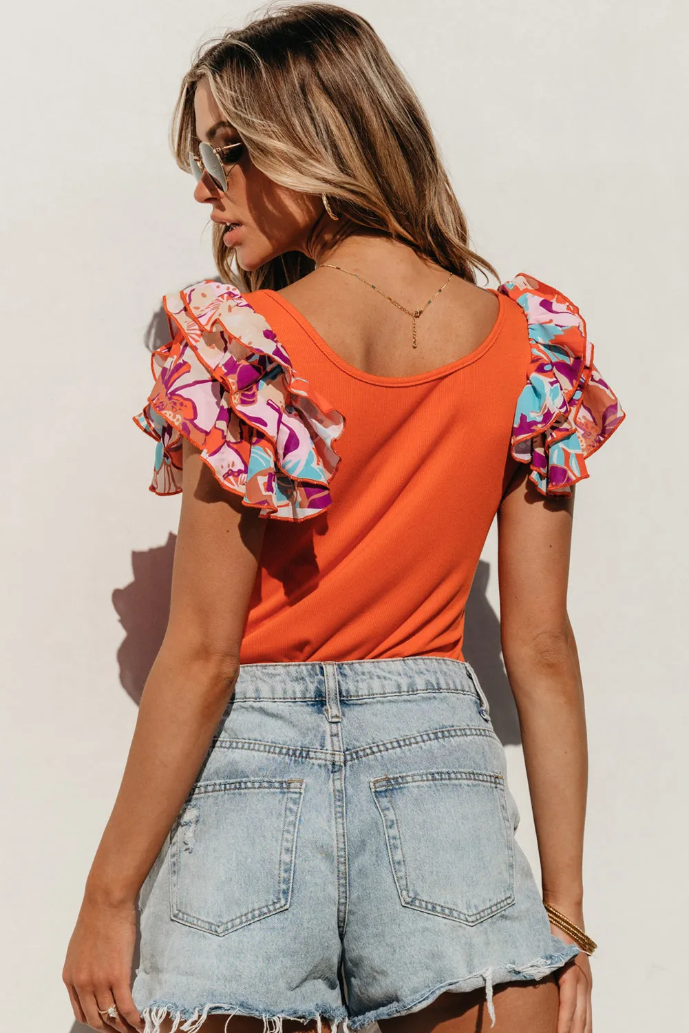 Ruffled Sleeve Bodysuit