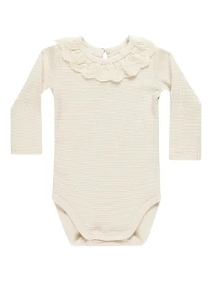 SALE - QUINCY MAE RUFFLE COLLAR BODYSUIT || NATURAL