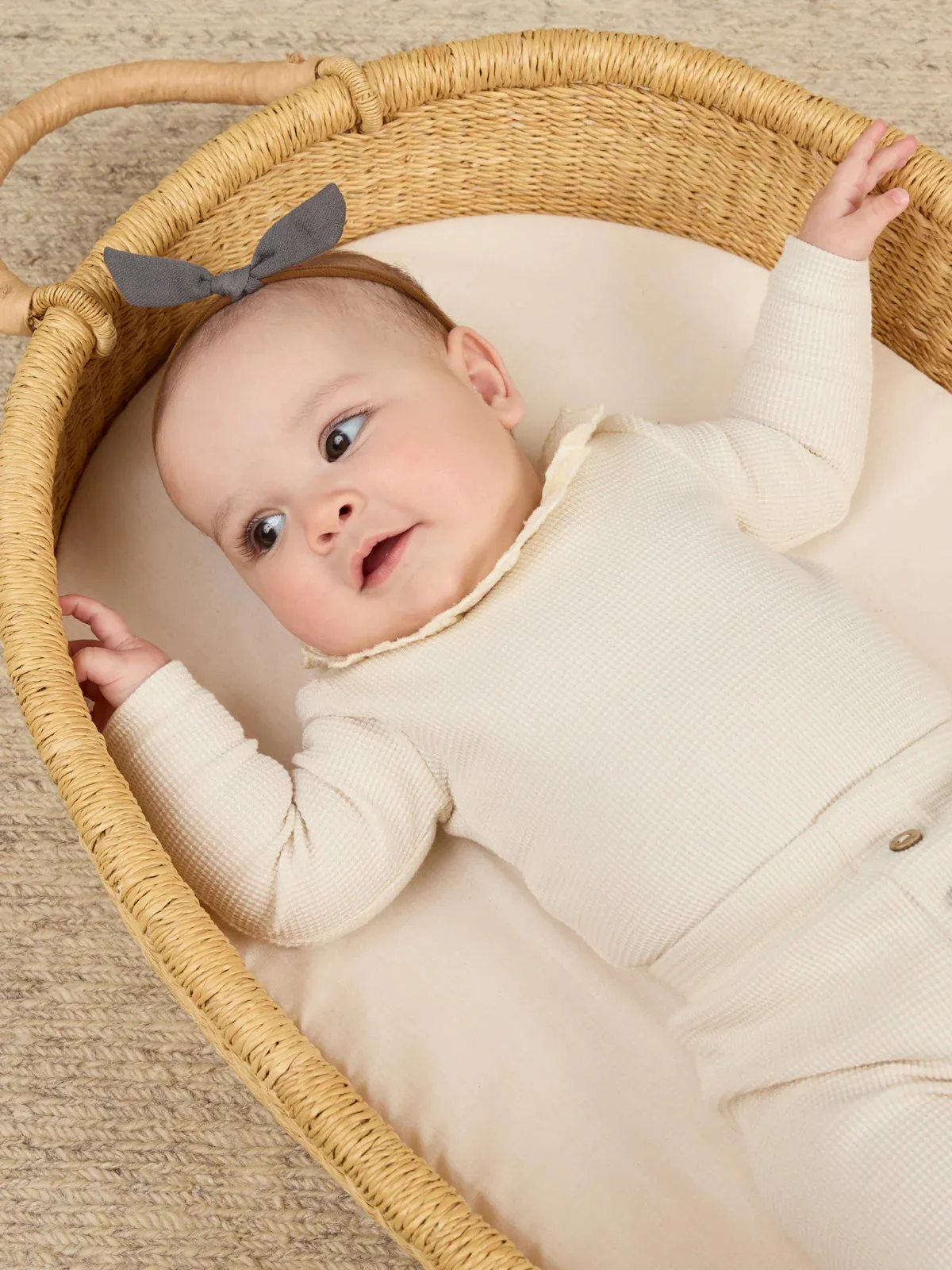 SALE - QUINCY MAE RUFFLE COLLAR BODYSUIT || NATURAL