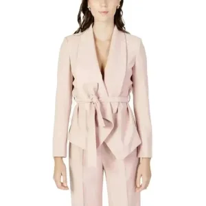 Sandro Ferrone Women's Pink Blazer with Lace Detailing