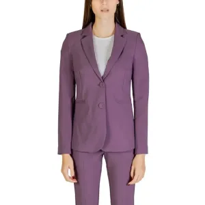 Sandro Ferrone Women's Purple Blazer with Lapel Collar and Buttons