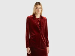 Satin Finish Lapel Neck Single-Breasted Jacket