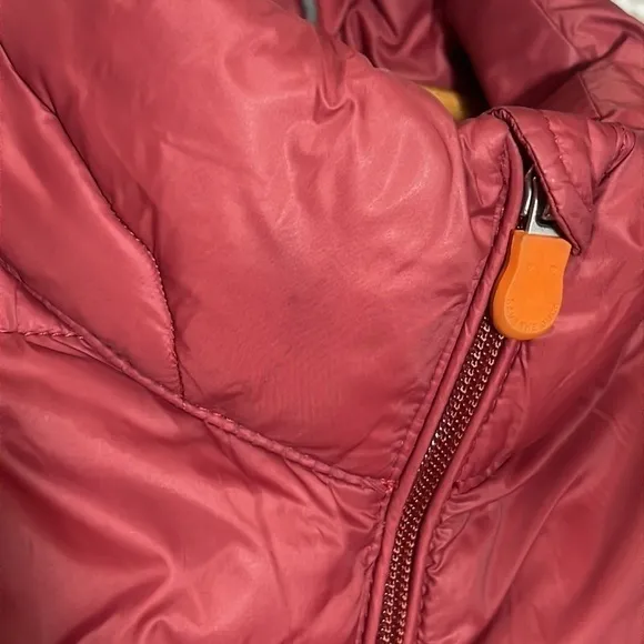 SAVE THE DUCK Puffer Vest Juniors Size 1 Mineral Red &amp; Navy Ultra-Light