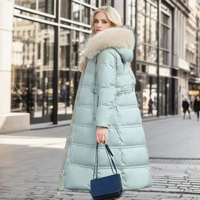 Schwarzer Winter-Langmantel - Aria