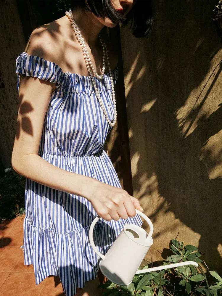 Sea Breeze Striped Mini Dress
