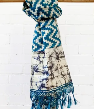 SILK FRINGED SARONG/ SCARF