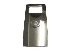 Silver Toned Oval Etched Spikey Puffer Fish Fugu Blowfish Bottle Opener