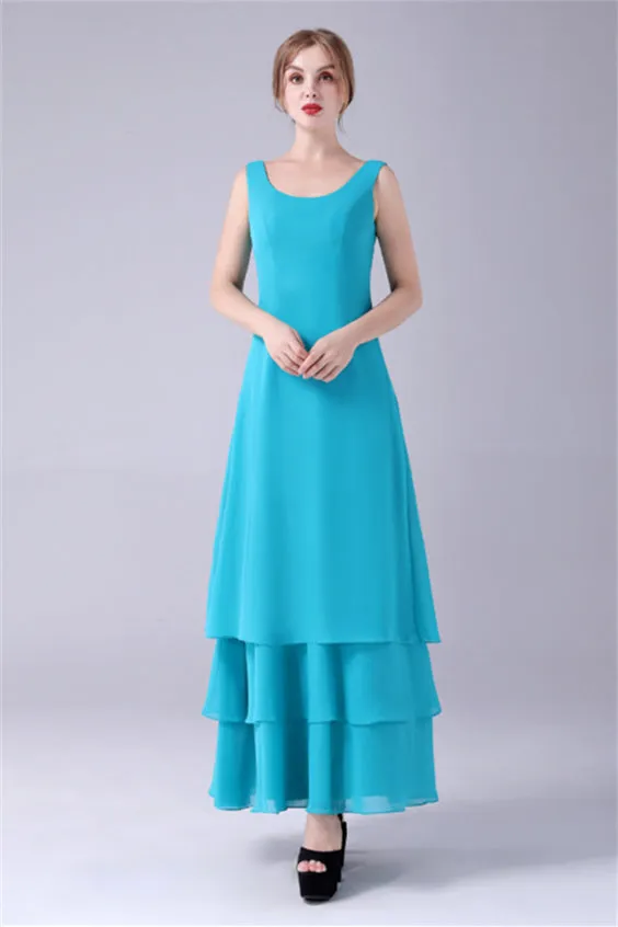 Sleeveless strap jewel A-Line Ankle-length handmade flower mother's dress