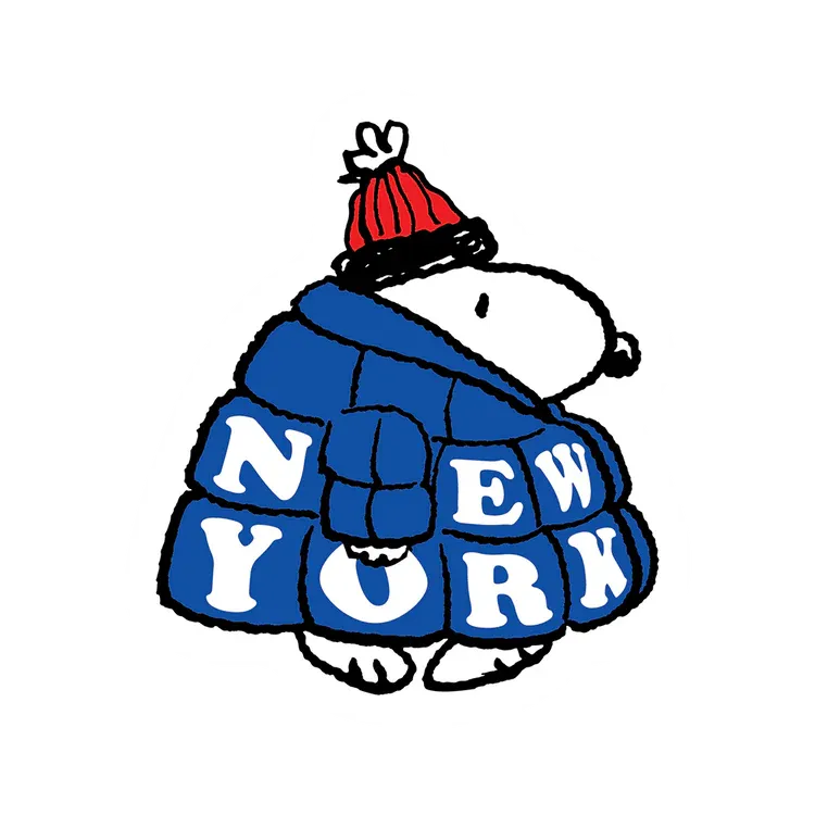 Snoopy NY Puffer Coat Sticker