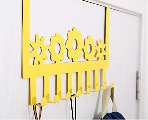 Stainless Steel Over Door Hooks Home Kitchen Cupboard Cabinet Towel Coat Hat Bag Clothes Hanger Holder Organizer Rack （8PCS）Suitable for the thickness door