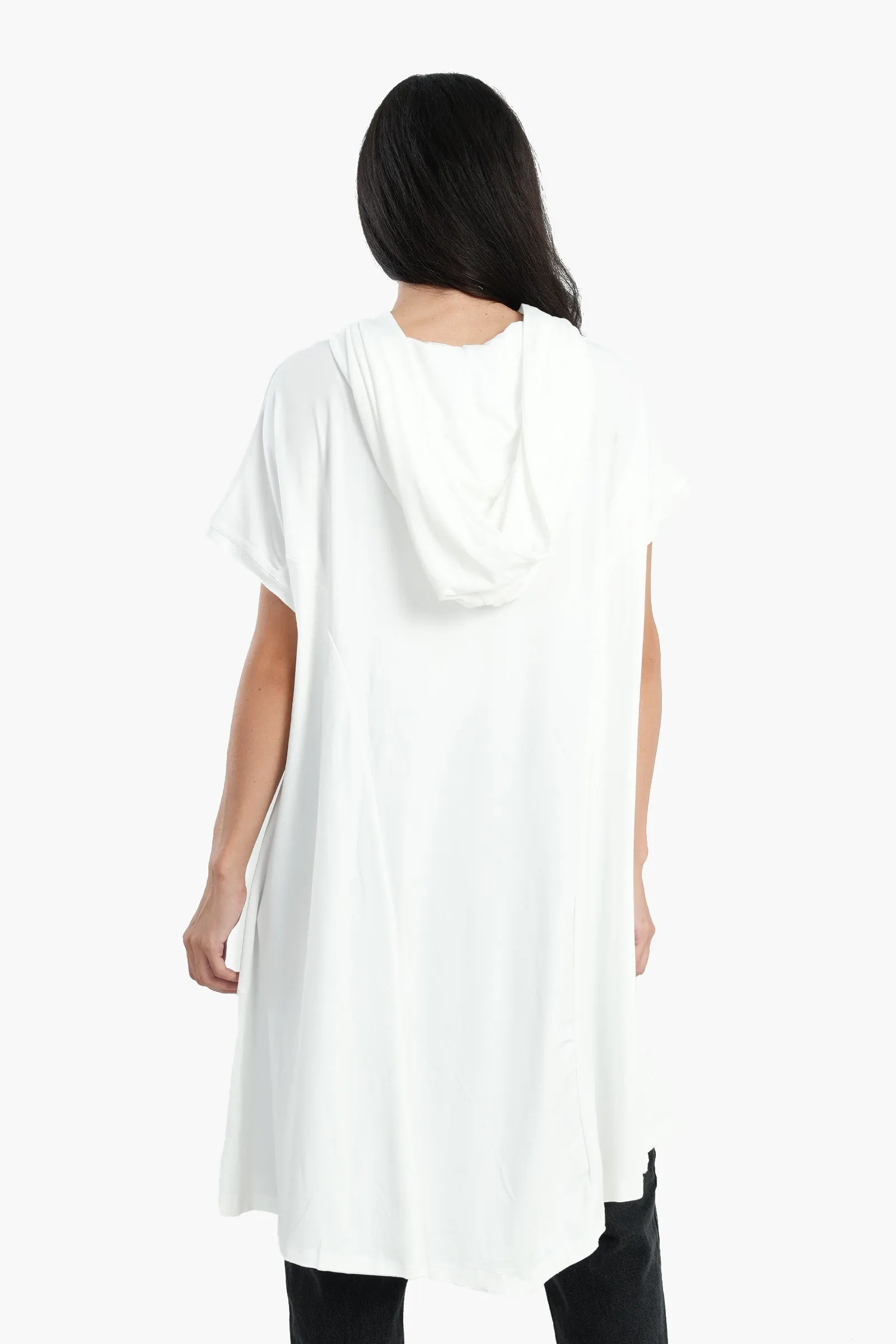 Summer Long Poncho - White