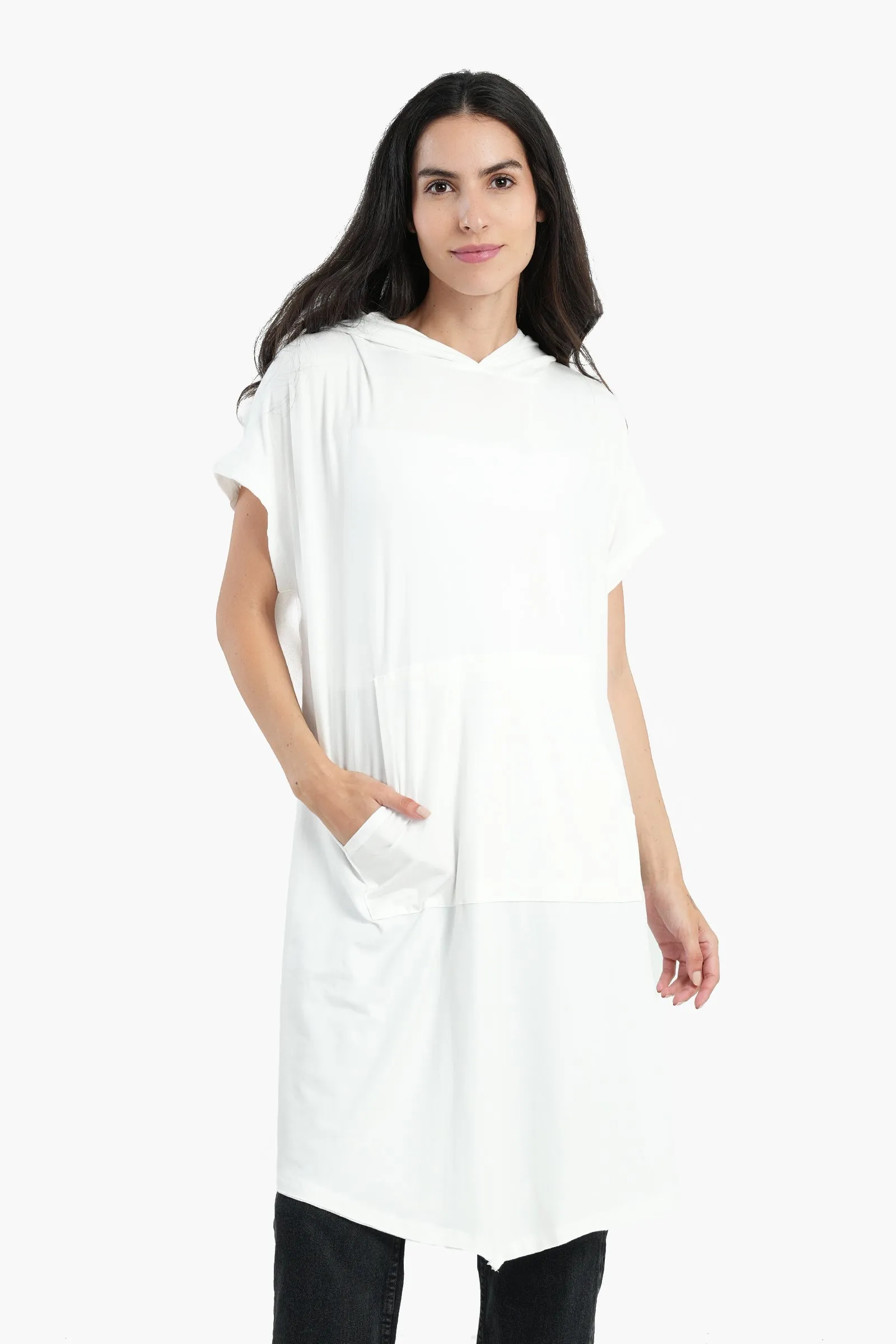 Summer Long Poncho - White