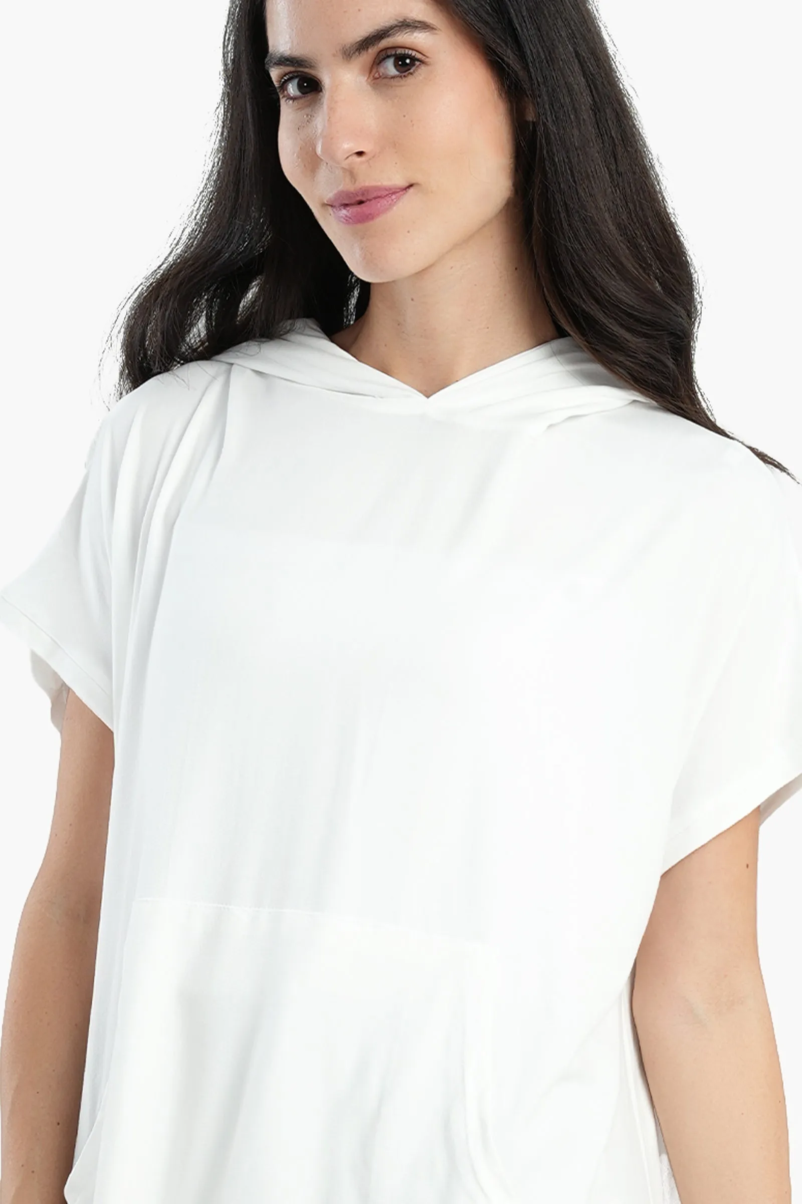 Summer Long Poncho - White