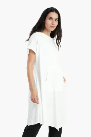 Summer Long Poncho - White