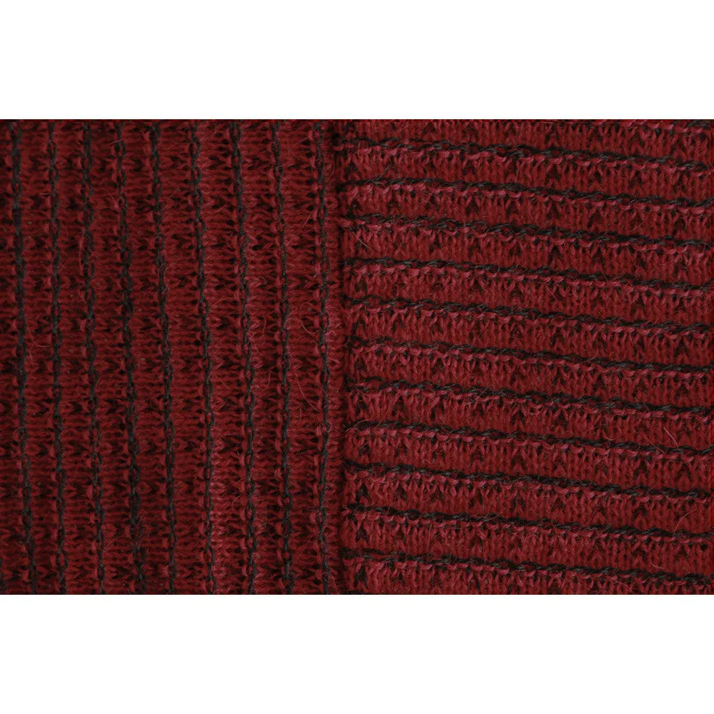 Superfine Alpaca Wool Knitted Turtleneck Poncho Edge Design