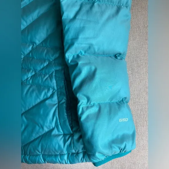 The North Face 550 Down Puffer Jacket In Emerald Teal/Blue/Green Size L