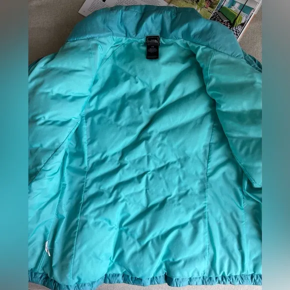 The North Face 550 Down Puffer Jacket In Emerald Teal/Blue/Green Size L