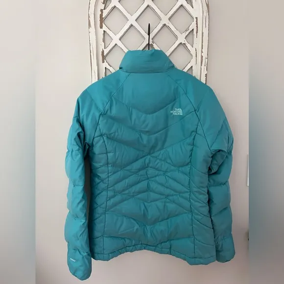 The North Face 550 Down Puffer Jacket In Emerald Teal/Blue/Green Size L