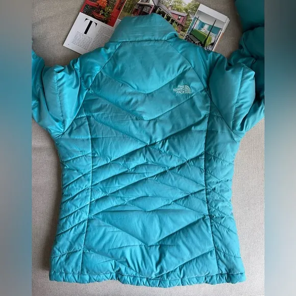 The North Face 550 Down Puffer Jacket In Emerald Teal/Blue/Green Size L