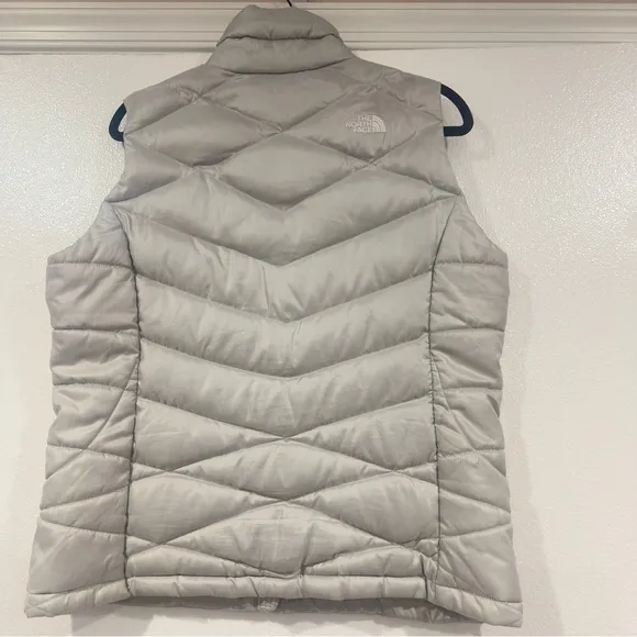 The North Face 550 Women's Goose Down Insulated Puffer Vest Gray Jacket Women L