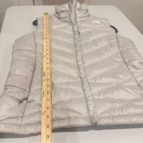 The North Face 550 Women's Goose Down Insulated Puffer Vest Gray Jacket Women L